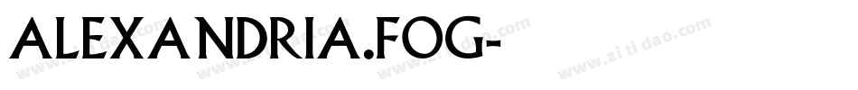 Alexandria.fog字体转换