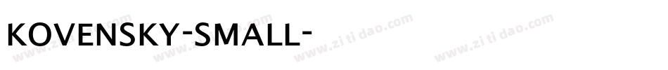 kovensky-small字体转换