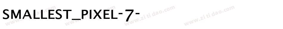 smallest_pixel-7字体转换