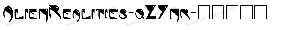 AlienRealities-qZYnr字体转换