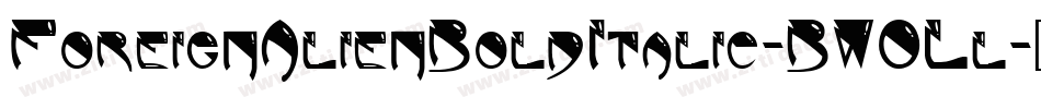 ForeignAlienBoldItalic-BW0Ll字体转换