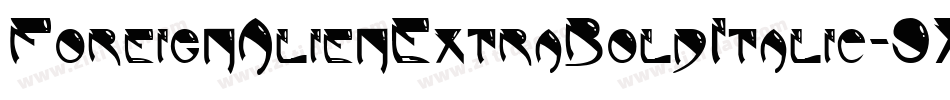 ForeignAlienExtraBoldItalic-9YKMB字体转换