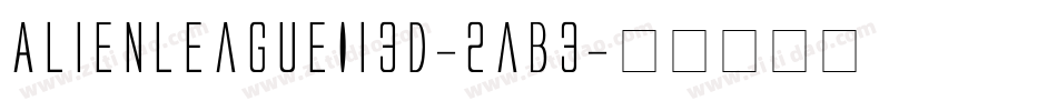 AlienLeagueIi3D-2aB3字体转换