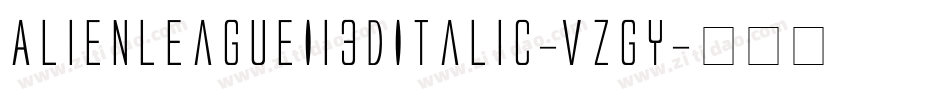 AlienLeagueIi3DItalic-vzGy字体转换