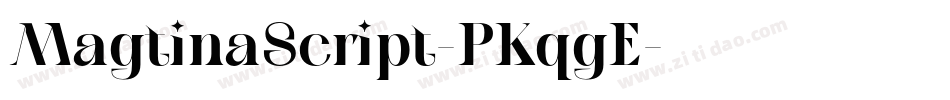 MagtinaScript-PKqgE字体转换