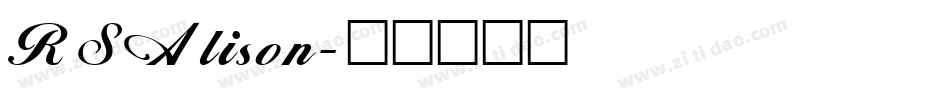 RSAlison字体转换