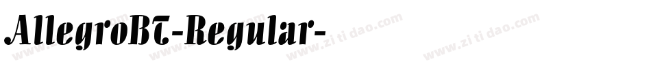 AllegroBT-Regular字体转换
