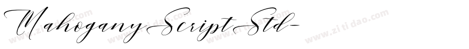 MahoganyScriptStd字体转换