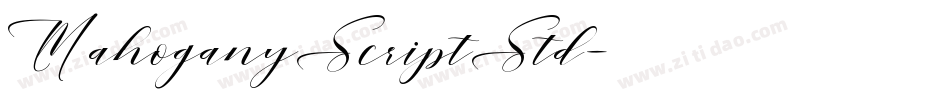 MahoganyScriptStd字体转换