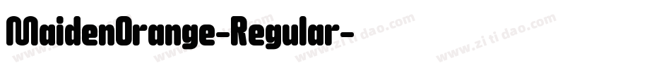 MaidenOrange-Regular字体转换