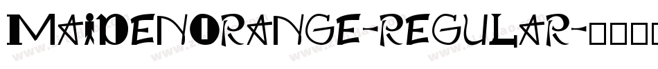 MaidenOrange-Regular字体转换