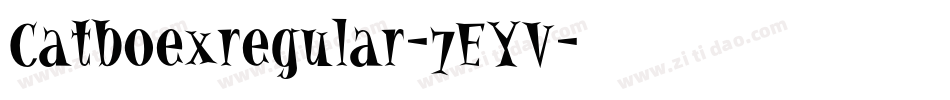 Catboexregular-7EYV字体转换