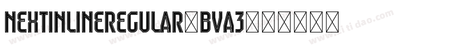 NextInLineRegular-BVA3字体转换