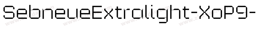 SebneueExtralight-XoP9字体转换
