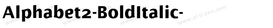 Alphabet2-BoldItalic字体转换