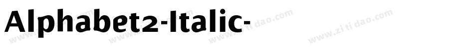 Alphabet2-Italic字体转换