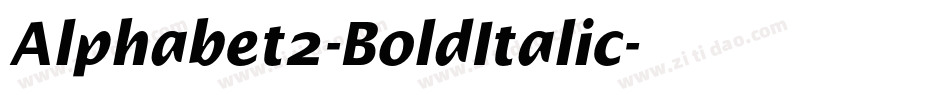 Alphabet2-BoldItalic字体转换
