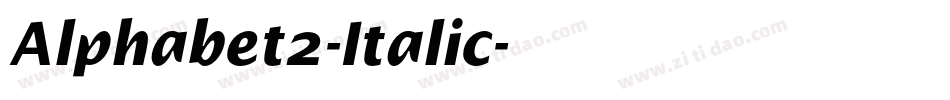 Alphabet2-Italic字体转换