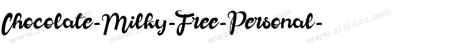 Chocolate-Milky-Free-Personal字体转换