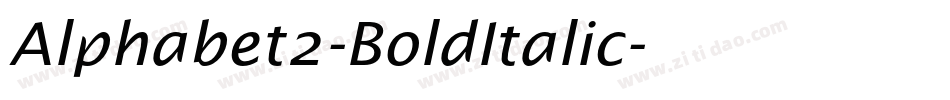 Alphabet2-BoldItalic字体转换