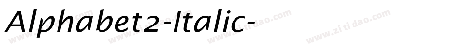 Alphabet2-Italic字体转换