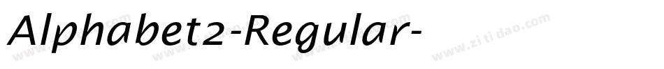 Alphabet2-Regular字体转换