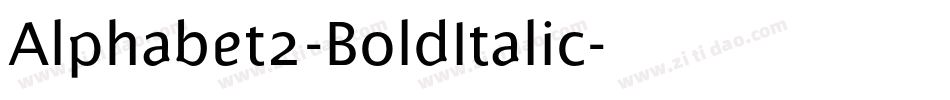 Alphabet2-BoldItalic字体转换