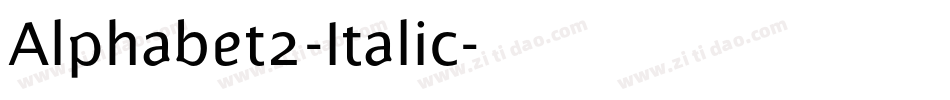 Alphabet2-Italic字体转换