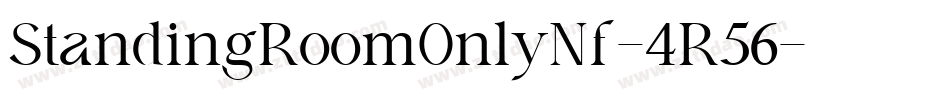 StandingRoomOnlyNf-4R56字体转换