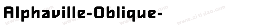 Alphaville-Oblique字体转换