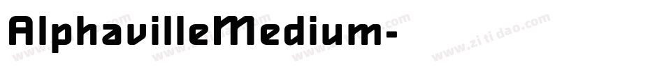 AlphavilleMedium字体转换
