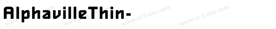 AlphavilleThin字体转换