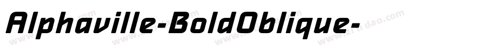 Alphaville-BoldOblique字体转换