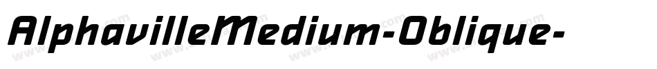 AlphavilleMedium-Oblique字体转换
