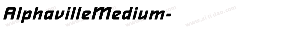 AlphavilleMedium字体转换