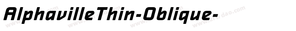 AlphavilleThin-Oblique字体转换