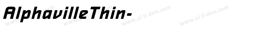 AlphavilleThin字体转换