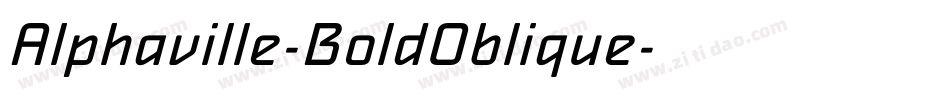 Alphaville-BoldOblique字体转换