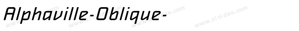 Alphaville-Oblique字体转换