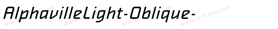AlphavilleLight-Oblique字体转换
