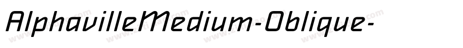 AlphavilleMedium-Oblique字体转换