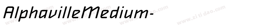 AlphavilleMedium字体转换