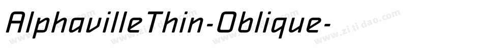AlphavilleThin-Oblique字体转换