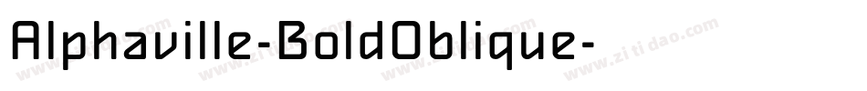 Alphaville-BoldOblique字体转换