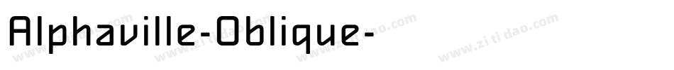 Alphaville-Oblique字体转换