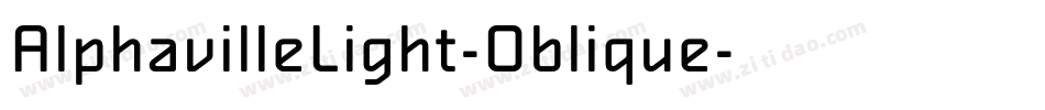 AlphavilleLight-Oblique字体转换