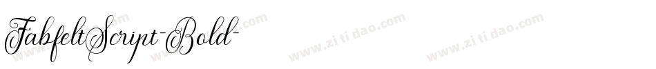 FabfeltScript-Bold字体转换