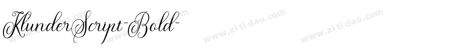 KlunderScript-Bold字体转换
