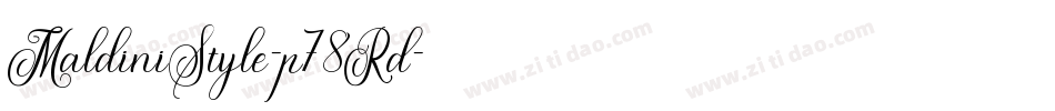 MaldiniStyle-p78Rd字体转换