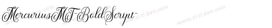 MercuriusMT-BoldScript字体转换